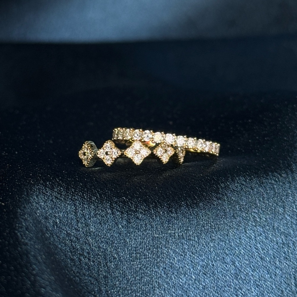 Moissanite Eternity Band Ring Stack – 925 Sterling Silver, 18K Gold Vermeil